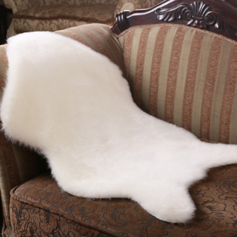 Faux fåreskind stol betræk siddepude blød sofa tæppe pude behåret pendulmåtte ensfarvet hud pels fluffy tæpper soveværelse tæppe