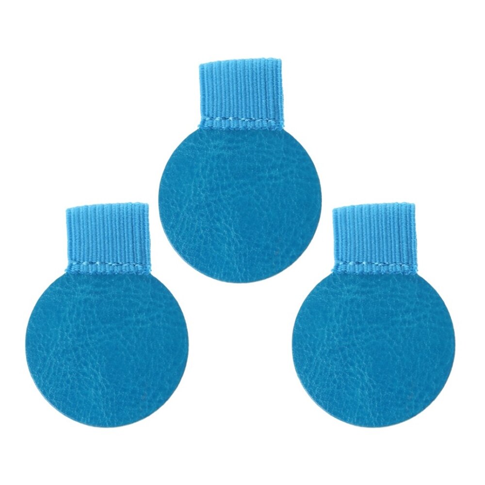 3 stk rund, selvklæbende læderpenneholder med elastisk løkke til notesbøger, kalendere og planlæggere: Blå