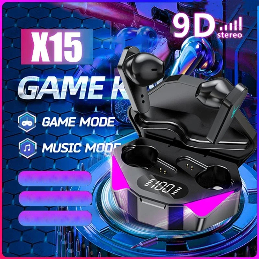 AIR X15 écouteurs Bluetooth sans fil Gamer casque Sport faible latence écouteurs fone Gamer casque Gamer avec micro mains libres