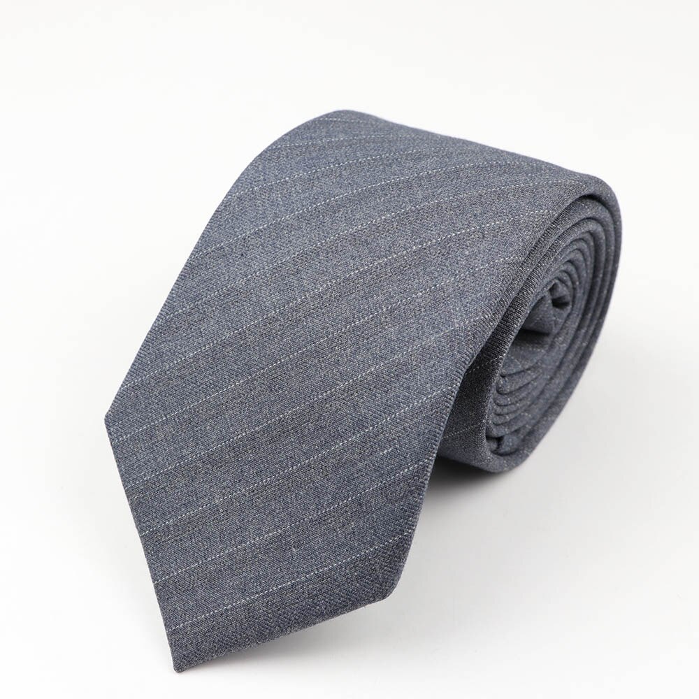 Stil herre blødt kunstigt stof af business jakkesæt stribet 7cm bredde slips mænd små slips halsbånd: 9