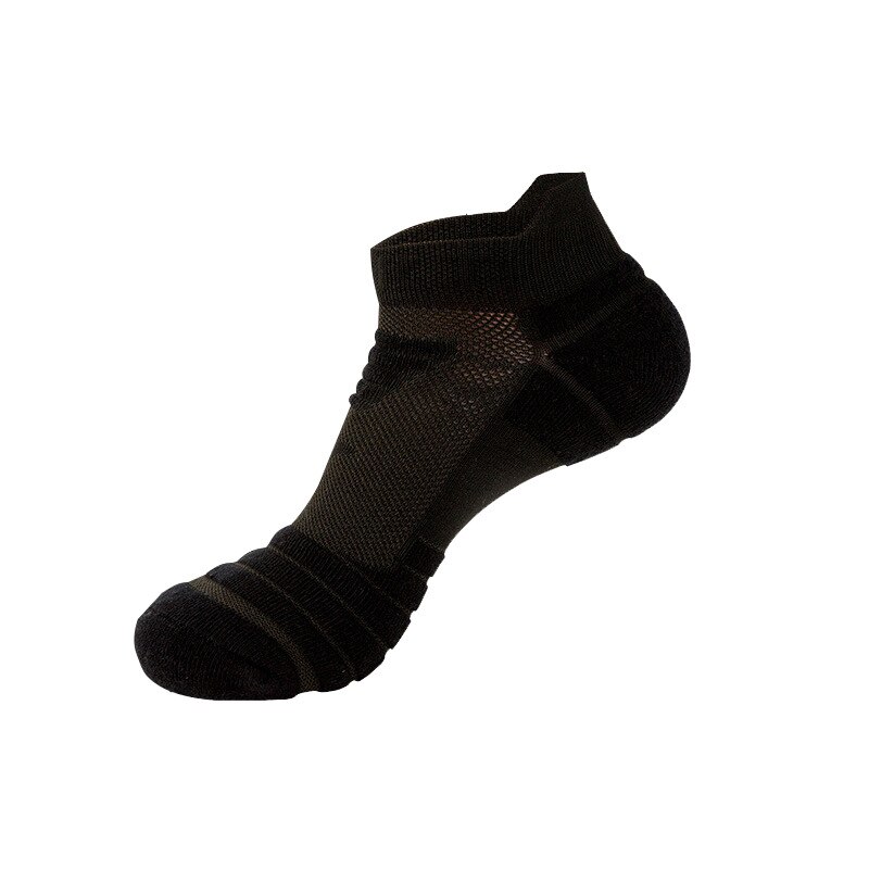 Running Socks Men Basketball Breathable Anti slip Ankle Socks Sport Cycling Walking outdoor sock cotton athletic sock: Black