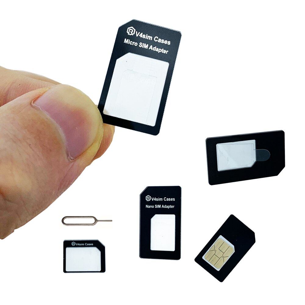 Sim Card Adapter 4 In 1 Micro Sim Adapter Met Eject Pin Key Retail Pakket