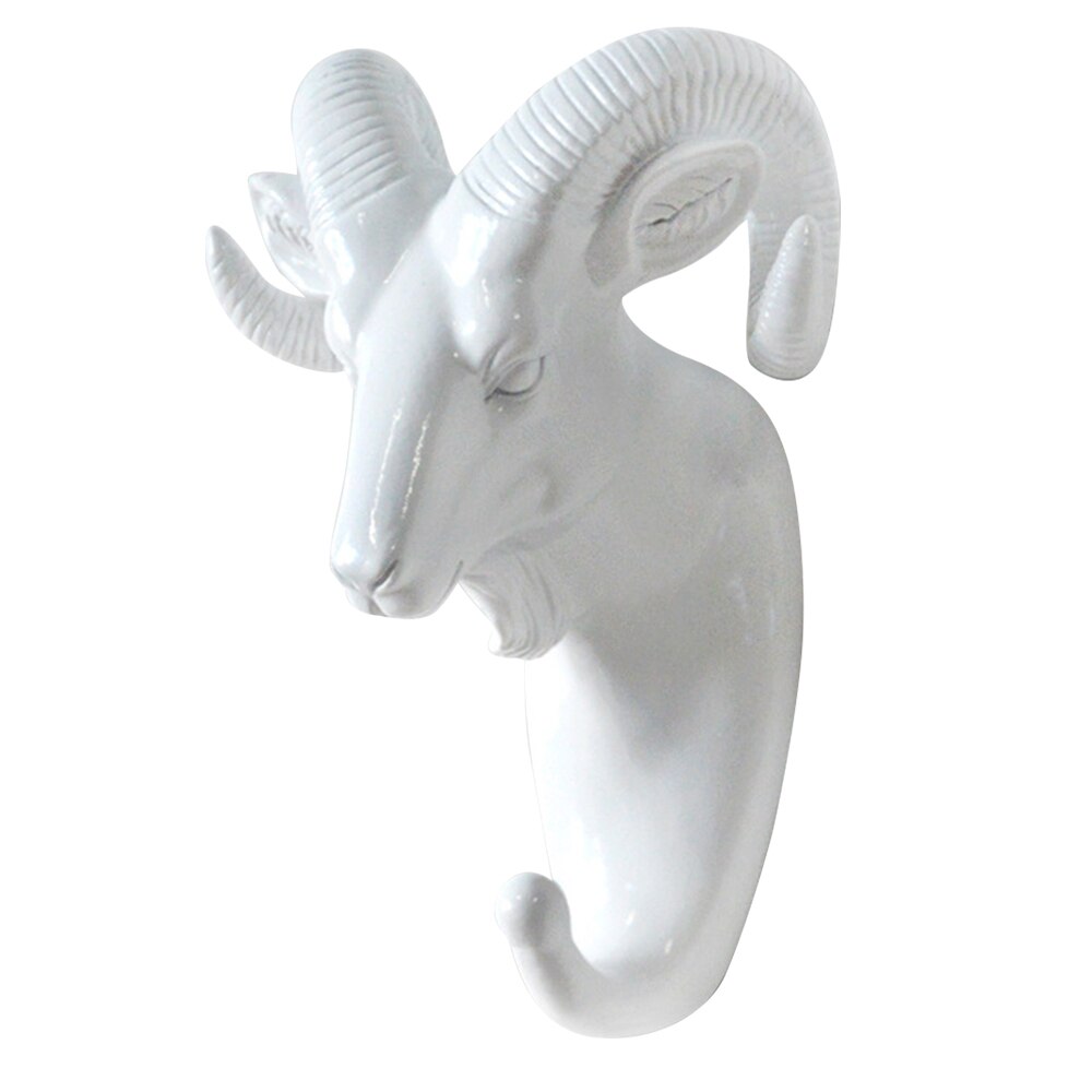 Perchero de pared con cabeza de ciervo, Perchero de ropa autoadhesivo sin marcar para animales, Perchero de exhibición para decoración del hogar, colgador de llaves de almacenamiento para pared: G298539