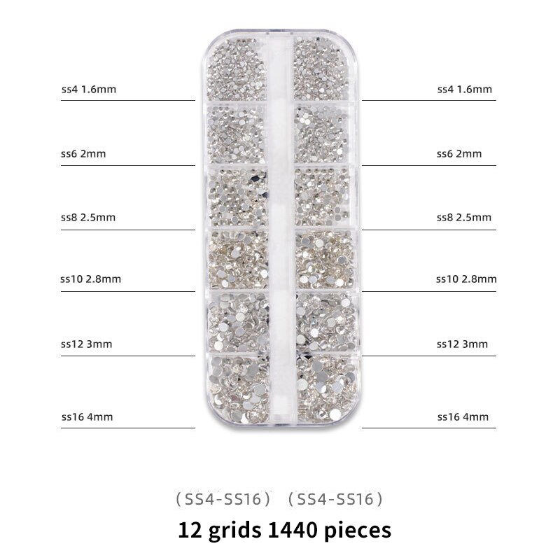 1440 st spik strass ansikte 2022 tips alla för manikyr decoracion uñas handarbete tillbehör kawaii figurer box nyheter: Sr07