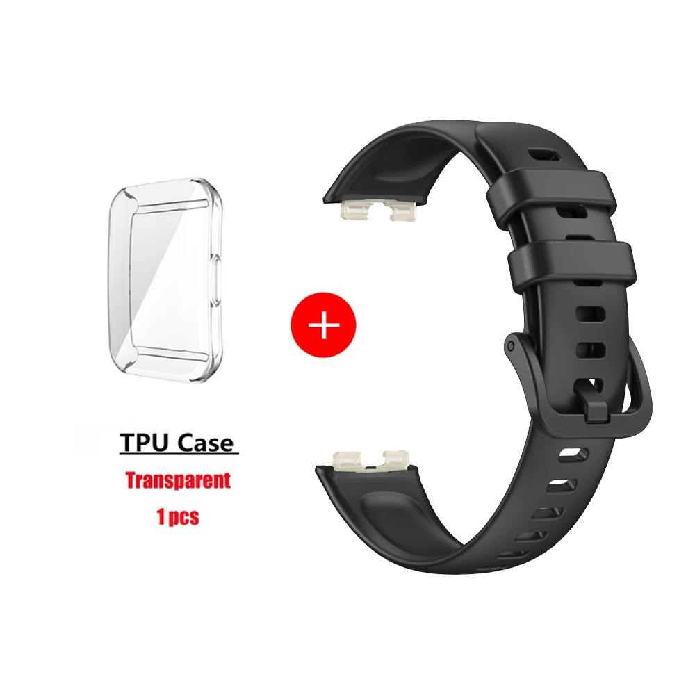 Soft Silicone Strap Case for Huawei Band 8 9 Accessories Replacement Bracelet Screen Protector Wristband for Huawei Watch Band8