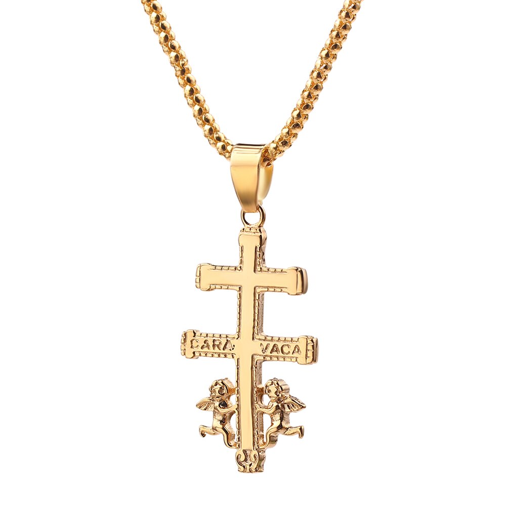 Colar de cruz de cruz com anjo de querubim melhor colares cristãos para as mulheres: small pendant