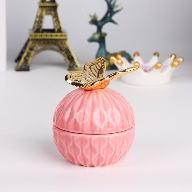 Nordique céramique boîte à bijoux scellé Animal stockage pot bonbons réservoir conteneur boucle d'oreille collier avec couvercle de mariage décoration de la maison: 4