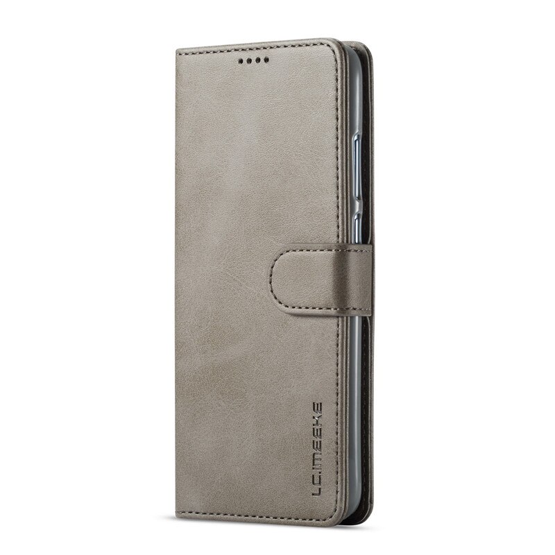 Coque portefeuille en cuir à rabat, étui de luxe pour Huawei Honor 9X: GRAY