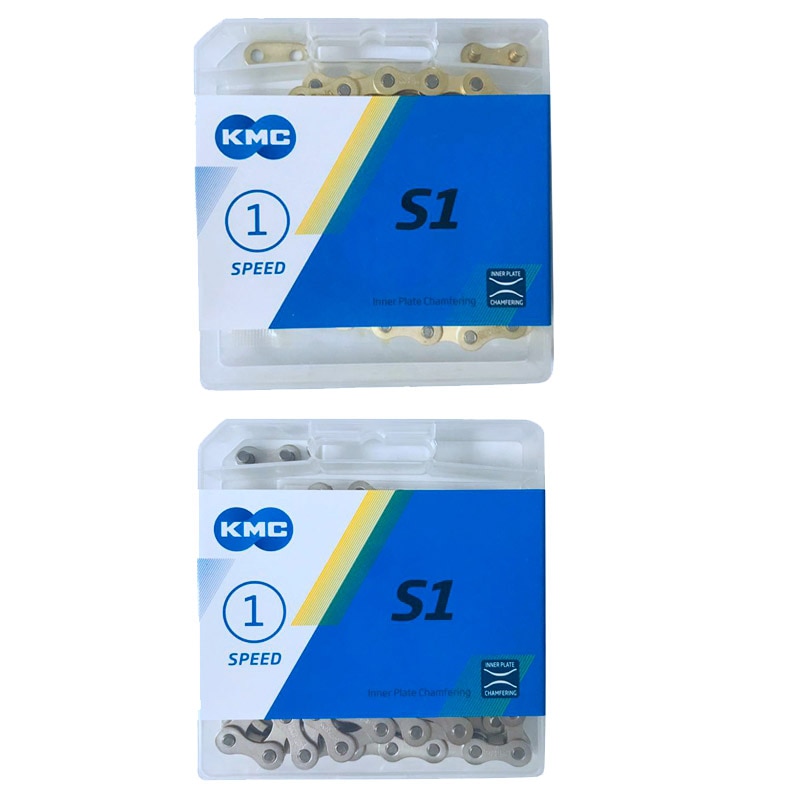 KMC S1 Single Speed Chain Fixed Gear Bicycle Chain 112L Folding Bike Chain Bicycle Accessories