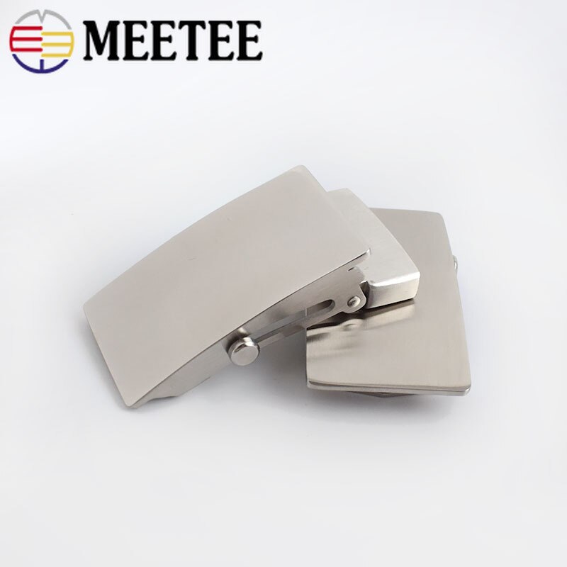 Meetee 1pc 36mm/39mm Stainless Steel Roller Toothless Men Belt Buckle Automatic Buckles Head DIY Casual Belts Accessory