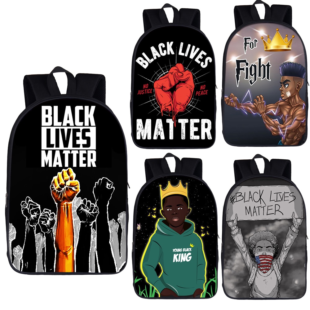 Black Lives Matter Backpack For Teenage Boys Girls School Bags BLM Afro Black Backpacks American Africa Women Men Travel Bag