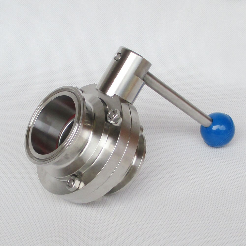 1.5&#39;&#39; Sanitary Tri Clamp Clover Butterfly Valve - Pull Handle SS304 Stainless Steel