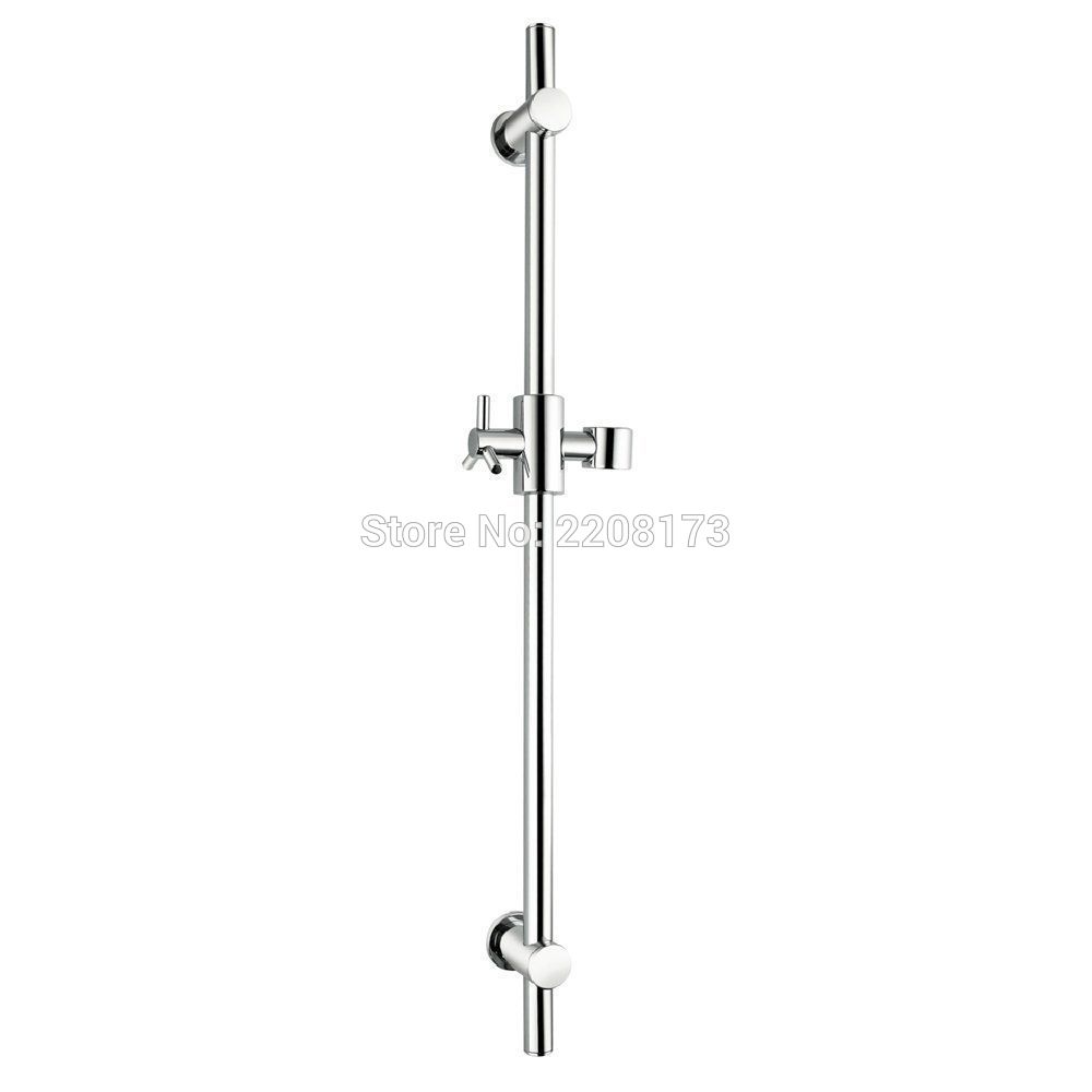 Accesorios de baño de estilo moderno, barra de tobogán de acero inoxidable con soporte de ducha de mano de latón, ángulo de altura ajustable