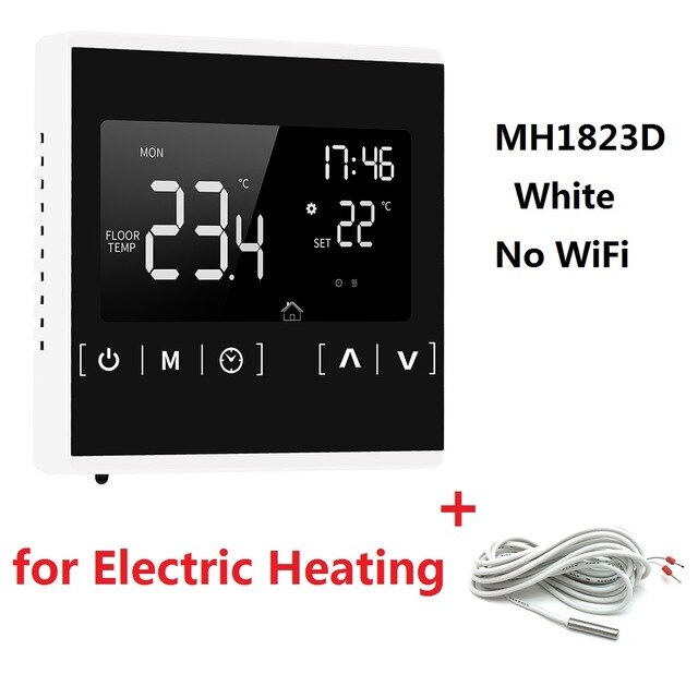 Lcd Touch Screen Warm Vloerverwarming Kamerthermostaat AC85-240V Wifi Temperatuur Controller: 1823D Electric White