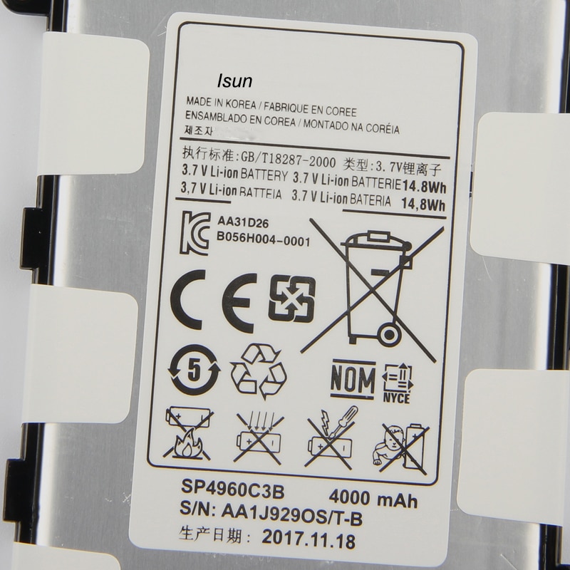 Original 4000mAh SP4960C3B Batterie für Samsung Galaxis Tab 2 7,0 GT-P3110 GT-P3113 P3100 P3110 P6200 P3113 mit werkzeug
