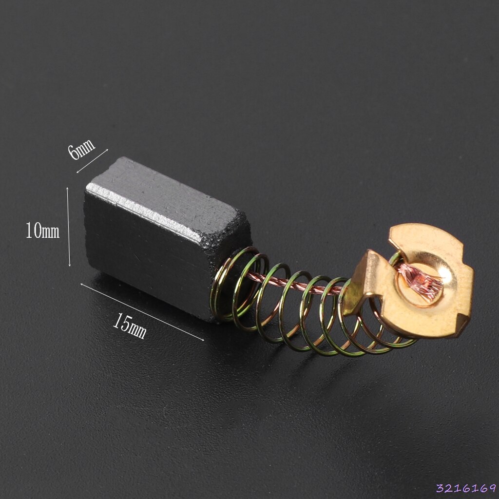 2 stk. elektrisk boremaskine børste reservedel til dewalt /til bosch /til makita electrictool 6 x 10 x 15mm-101#