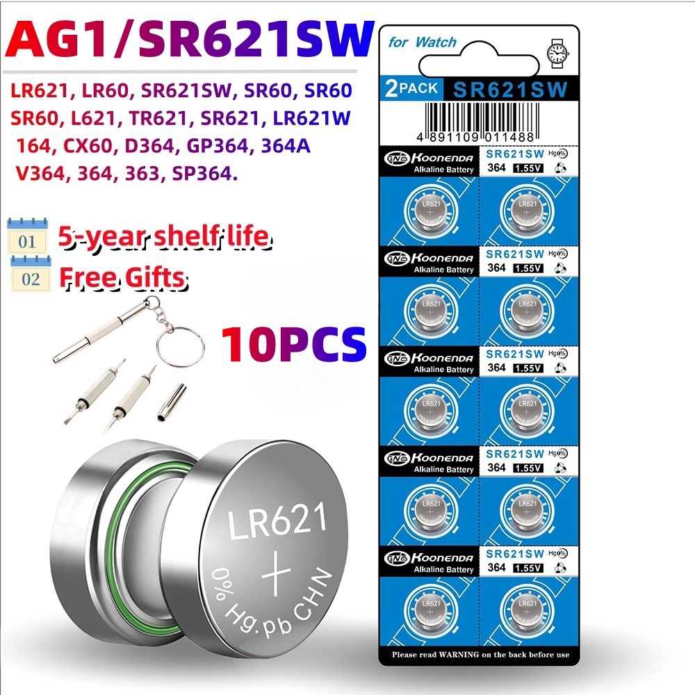10 sztuk AG13 LR44 1.5V baterie guzikowe LR41 LR1130 LR626 SR621SW SR626SW SR920SW SR721SW bateria alkaliczna moneta na zegarek zabawka: BIAŁY