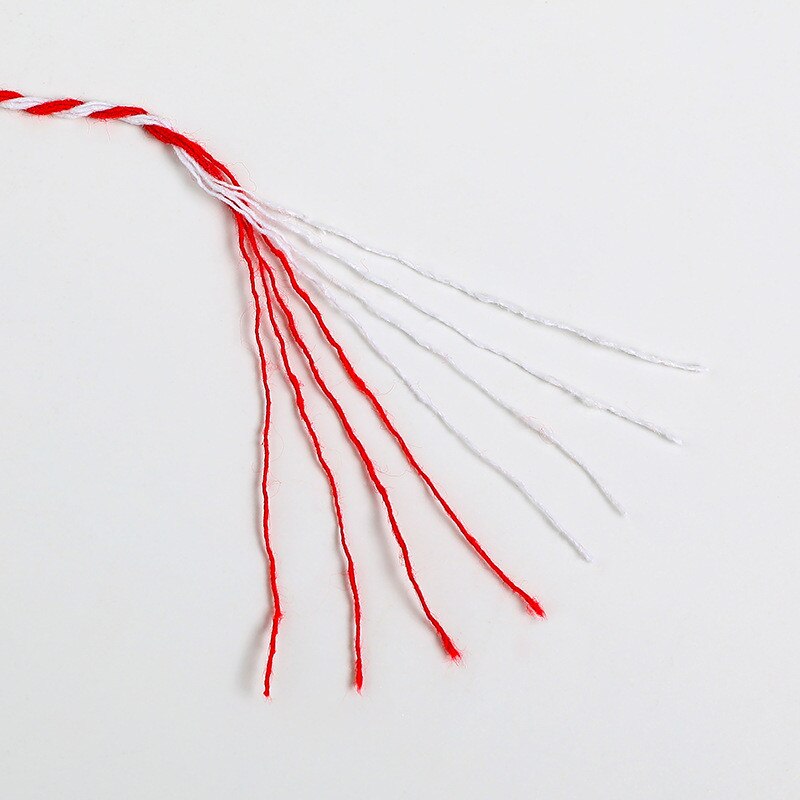 Cuerda de algodón de doble color para manualidades, Material de embalaje hecho a mano, hilo de algodón blanco y negro decorativo, cordón de costura trenzado de 2mm, 100m