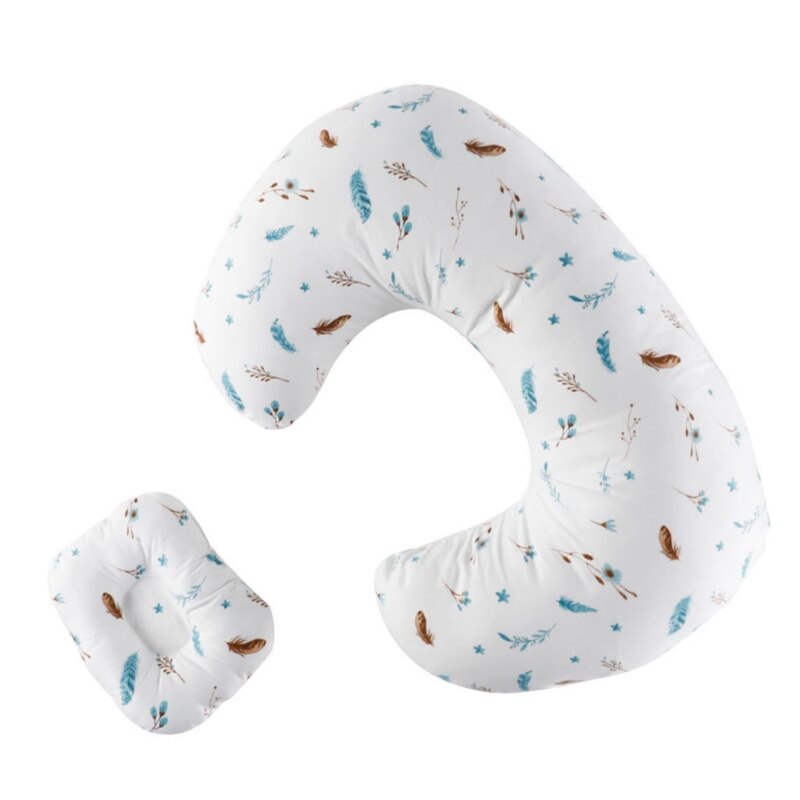 Cuscino per allattamento Comfort multifunzione lettino per bambini supporto posizionatore per allattamento in cotone mobile per bambini mamma: White Feather