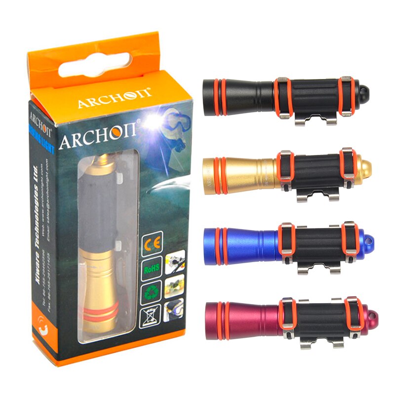 Archon D1a Mini Scuba Dive Licht 75 Lumen Night Duiken Veiligheid Licht Hangable Spiegel Licht Zaklamp Onderwater 100M Waterdicht
