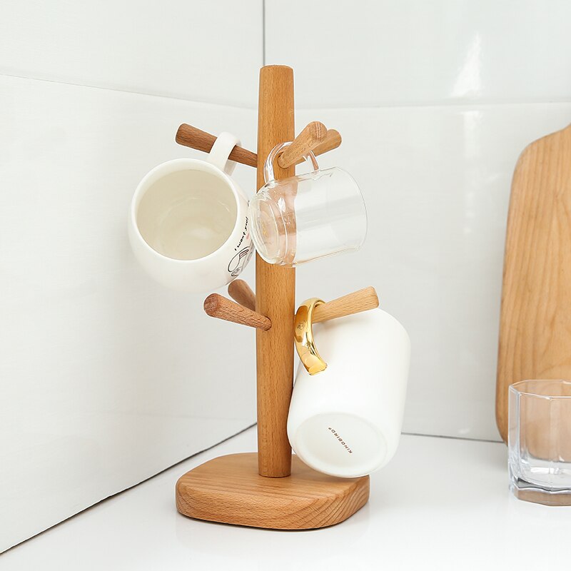 Porte-gobelet en bois, étagère de bureau pour salon, rangement des clés d&#39;entrée, porte-gobelet multifonctionnel, décoration de la maison, ornements de bureau
