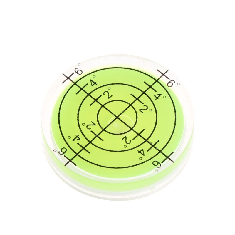 1Pc Bulls-eye Bubble Degree Marked Surface Spirit Level For Camera Circular 32x7mm W315: Green