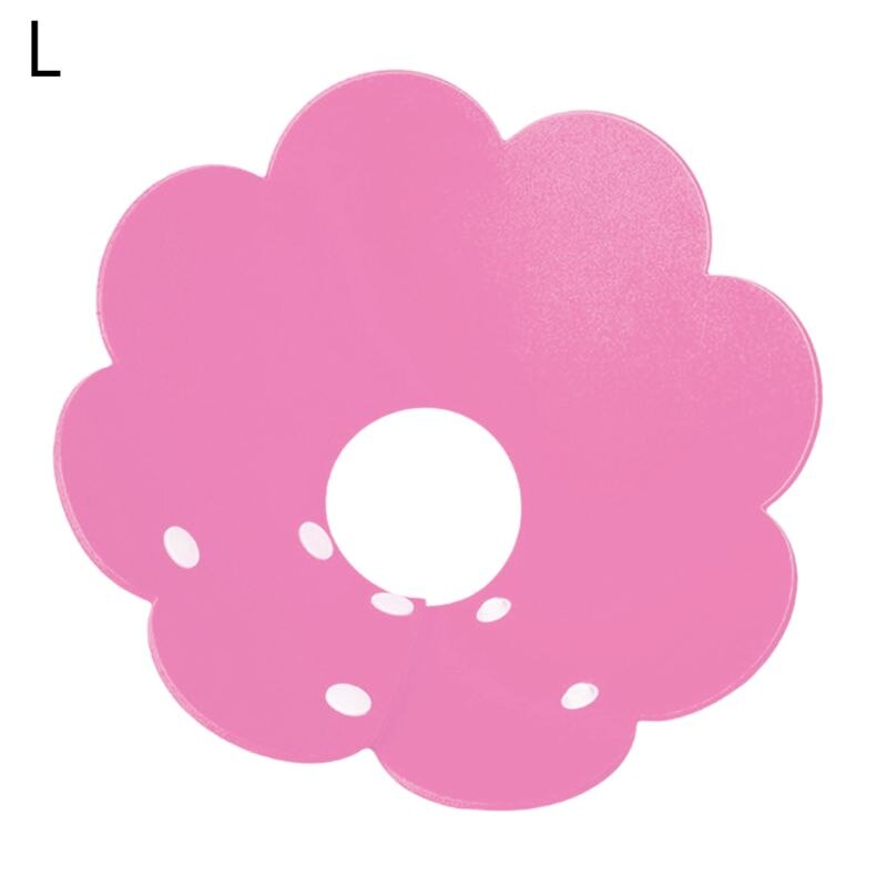 Collier de récupération de chat en forme de fleur collier élisabéthain cône de protection cicatrisant pour chiot chaton: pink / M