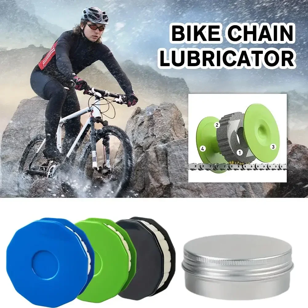 1 pçs lubrificador de corrente de bicicleta correntes de óleo rolo limpeza ferramenta manutenção portátil acessórios ciclismo