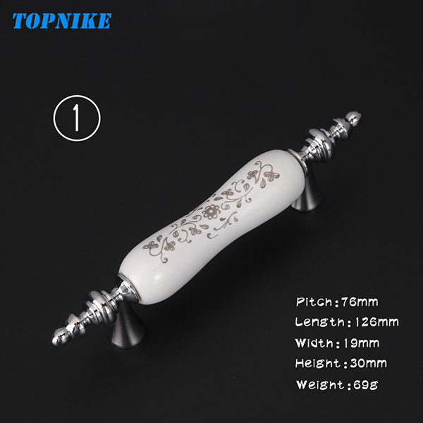 TOPNIKE Moderne keramische kleine handvat garderobe keukenkast handvat keramische knoppen landelijke stijl wit porselein knoppen en handgrepen: 1-76mm