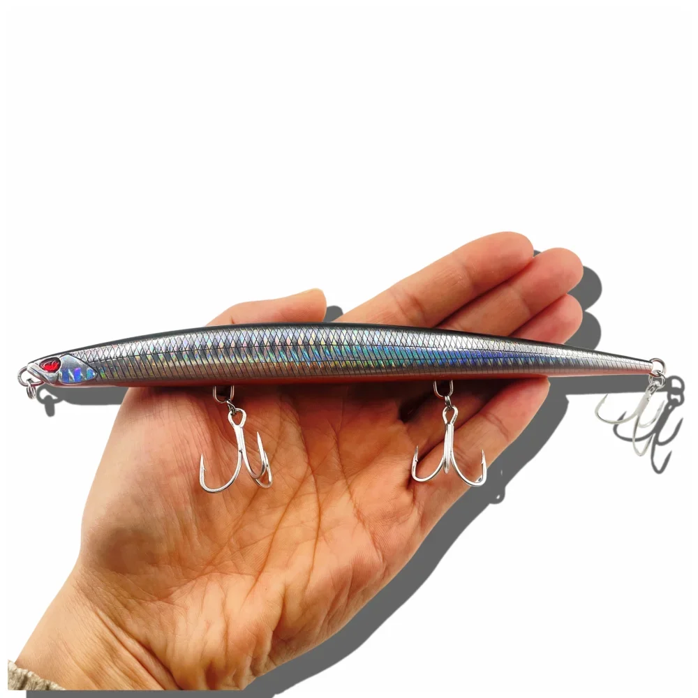 Sinking Minnow Pencil Fishing Lures Monster Shot Casting Saltwater Artificial Tuna Swimbait Bonitos leurre Duo Press Bait lure: Yellow