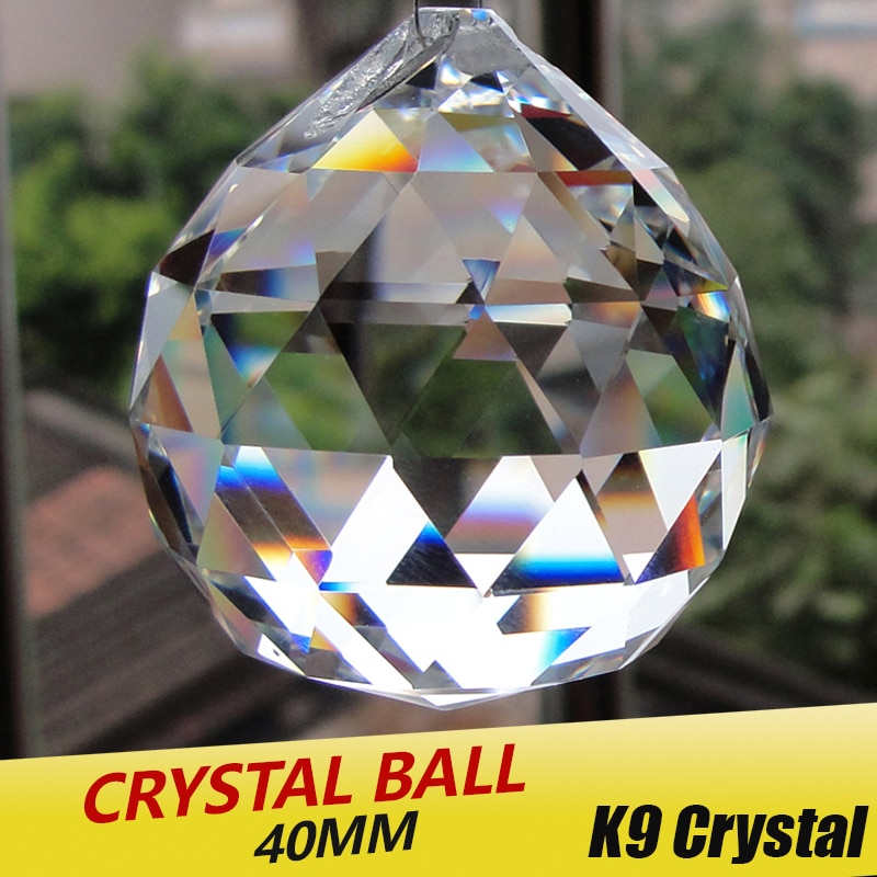 5 stks/partij 40mm Glas kristallen voor kroonluchters facet opknoping bal kristallen druppels voor kroonluchter onderdelen voor home decoratie