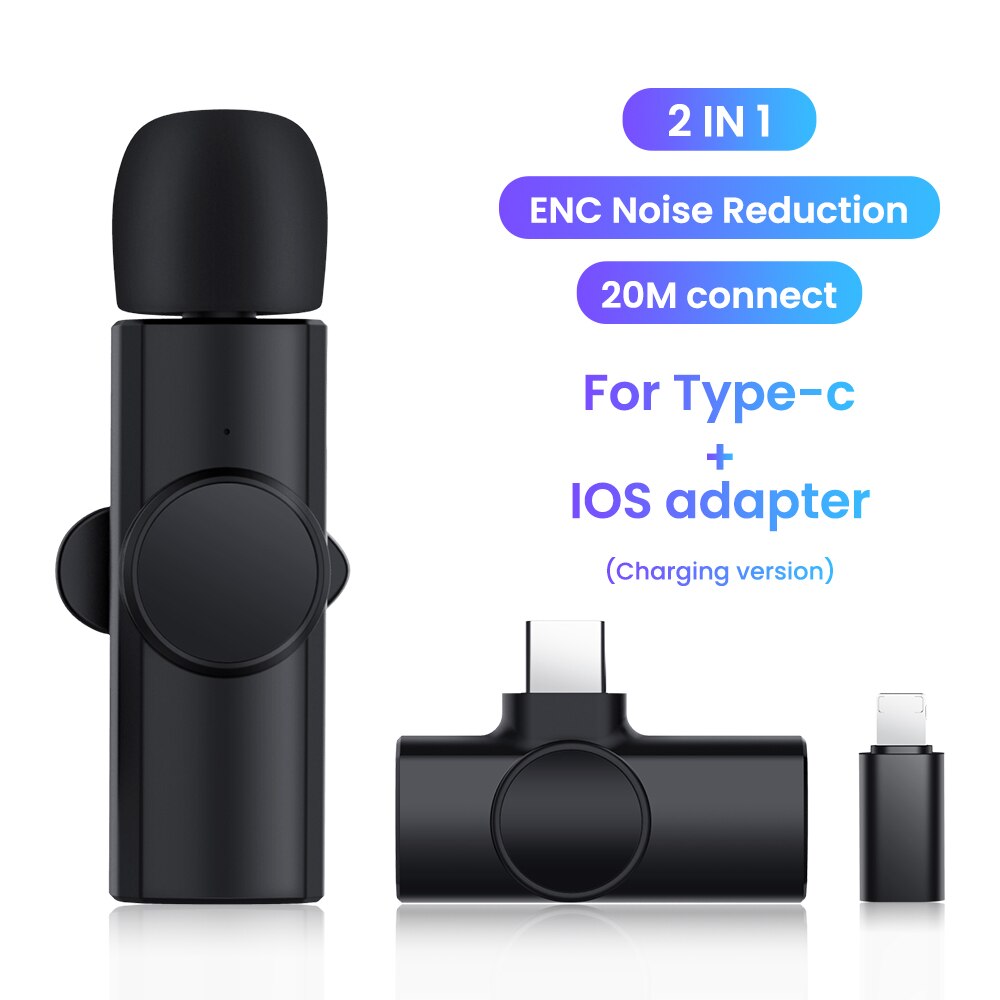 2 in 1 wireless lavalier microphone conference host live bluetooth microphone noise reduction clear pickup: 2in1