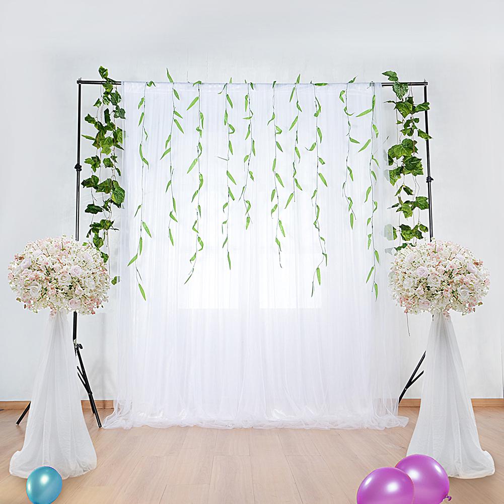 Tulle Window Curtain for Party Wedding Background Decoration Hanging Bay Windows Drape Cafe Door Decor Pendant Blinds Sheet