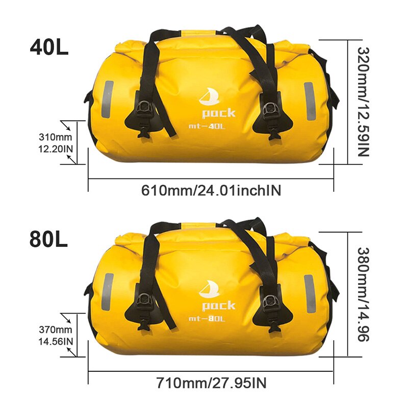 40/80L de natación bolsa seca impermeable bolso para Rafting al aire libre seco equipaje Roll Pack PVC Pack para la playa Kayak de buceo