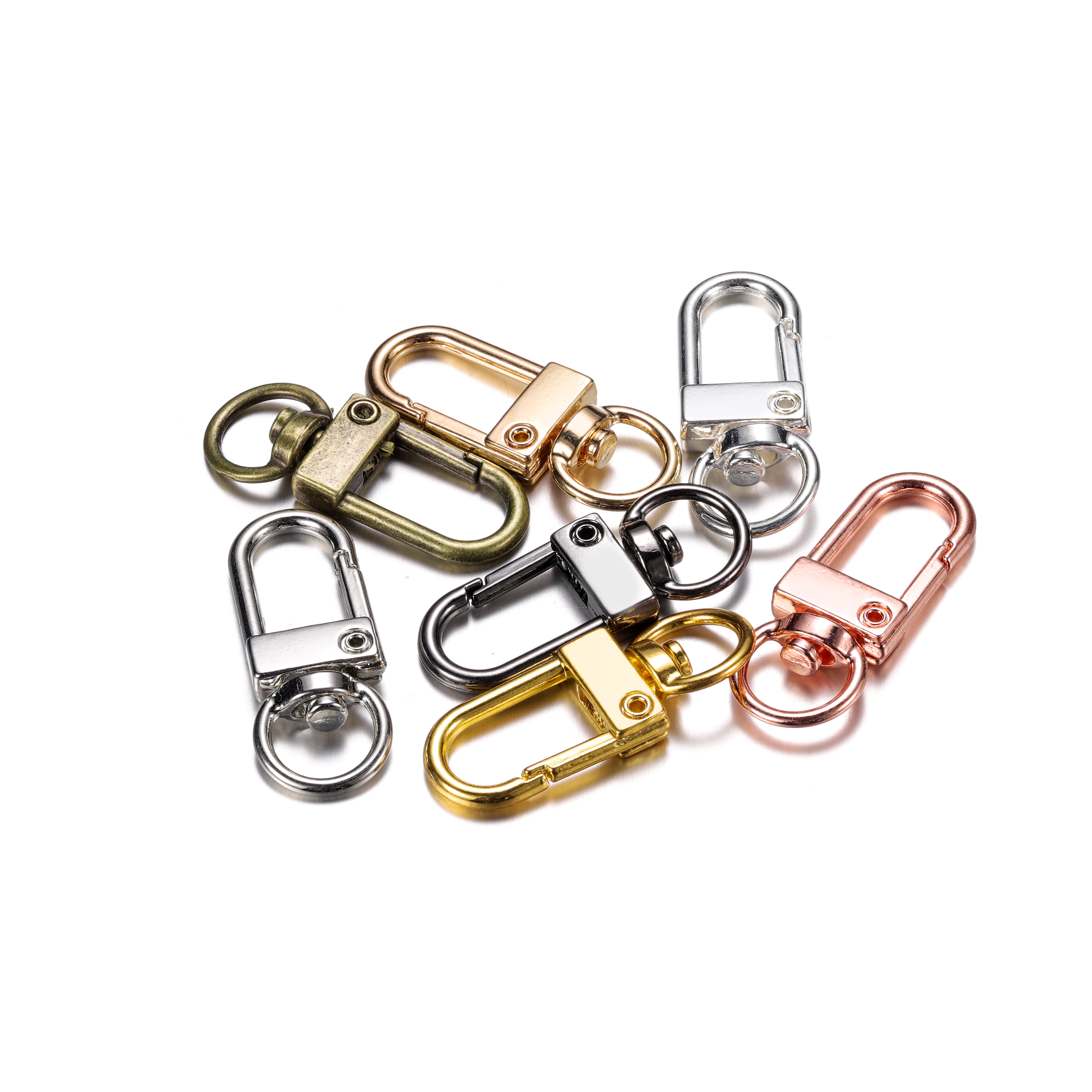 10 stks/pak Roterende Hond Gesp Snap Kreeft Sluitingen Haken voor DIY Sieraden Maken Sleutelhanger Tas Sluiting Accessoires Benodigdheden