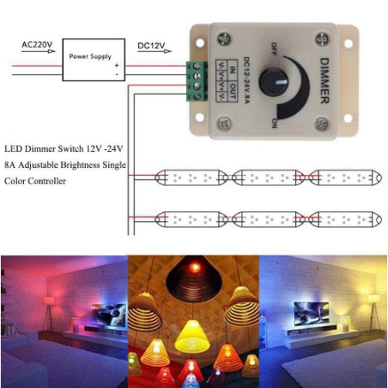 Dc 12v 50 stk høydepunkt  ip68 samsung smd 5730 5630 ledet modul lys reklamelampe 1.5w 3 lysdioder + ledd dimmerbryter 8a +3a strøm