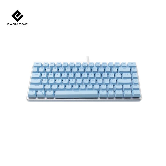 82 Keys Gaming Mechanical Keyboard Mini Keyboard Swap White Backlit Double Color Injection Keycaps Metal Panel Anti-ghostin: Blue / Blue Switch