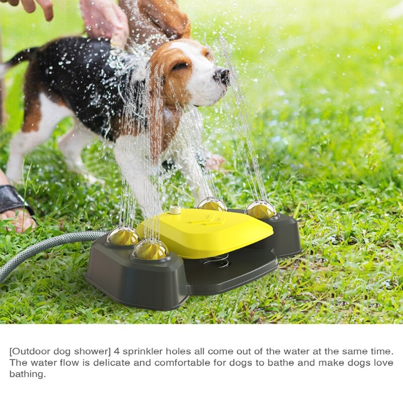 Automatische Huisdier Drinkfontein Poot Activated Hond Watering Dispenser Verstelbare Water Output 4 Douche Gaten Voor Zomer Y5GB