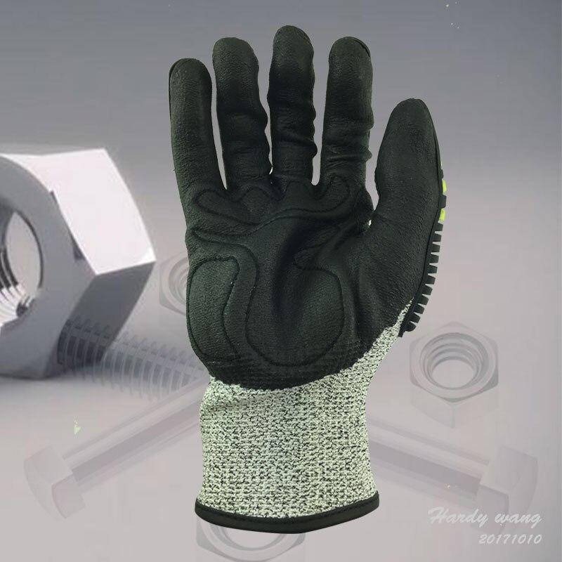 NMSafety Work Protective Gloves Cut-resistant &amp; Anti Vibration Safety Gloves HPPE+Anti Cut &amp; Shock Gloves