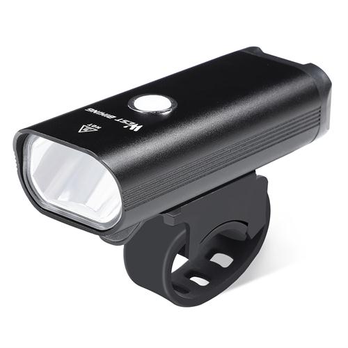West biking cykellygte  l2 led usb genopladelig cykel pandelampe 3-5 modes cykelstyr sikkerhedslommelygte med advarselslys: Forlygte 2