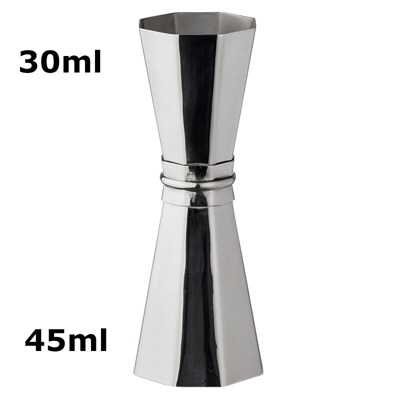Achthoekige Jigger Bar Maatregelen Bar Gereedschap Bar Accessoires: Silver
