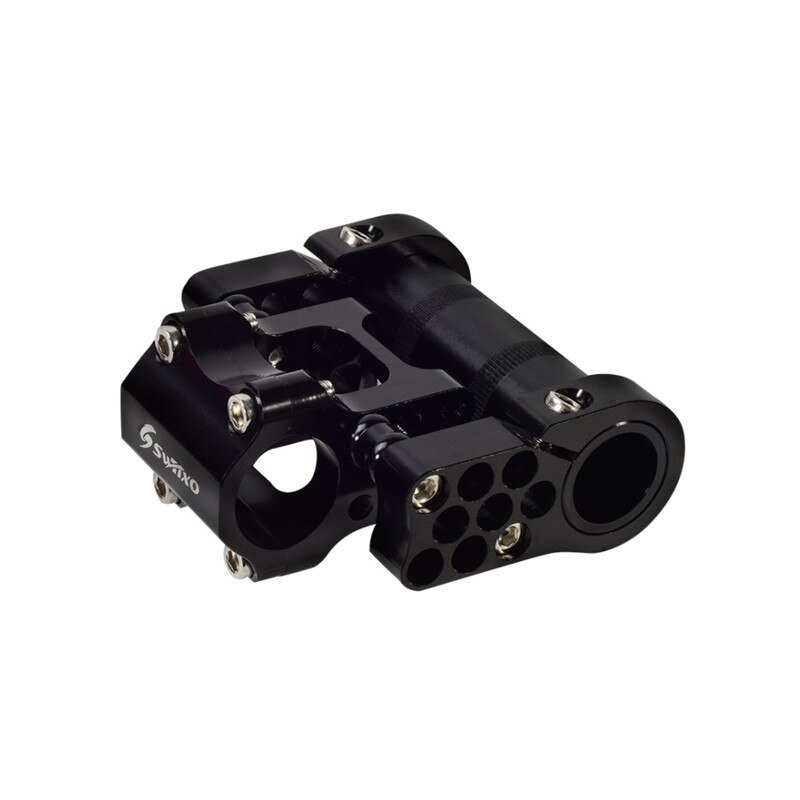 Bicycle Handlebar Extension Adjustable Double Stem Folding Bike Stem For Bmx Stem Riser Bicycle Handlebar Extender Accessory: B2