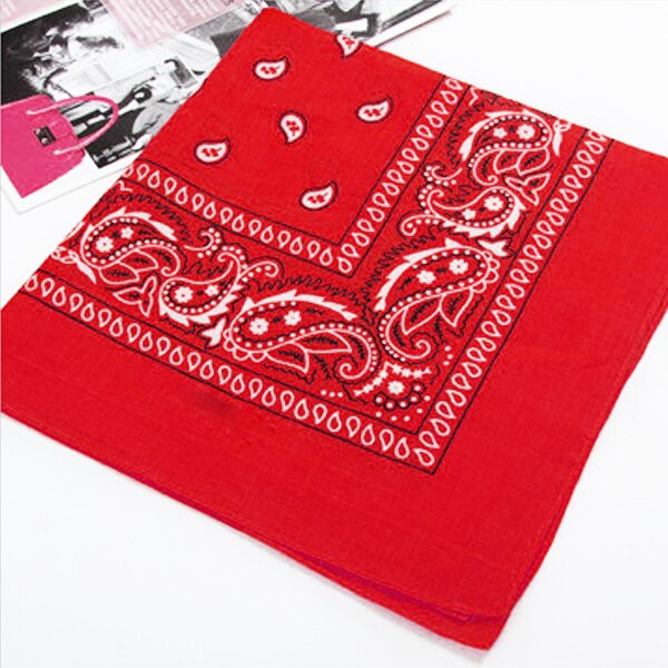 Vintage Square Handkerchief Geometric Print Cotton Head Wrap Neck Scarf Wristband Handkerchief Pocket Towel