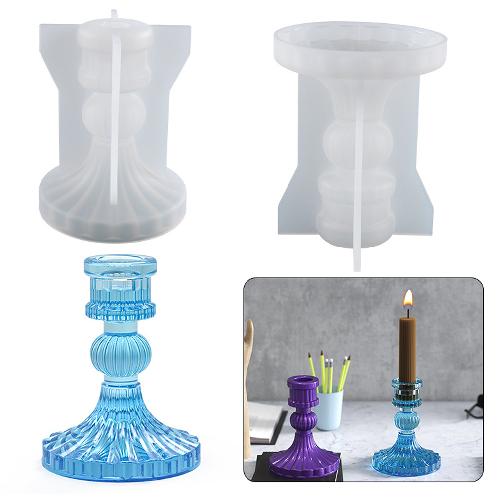 nordisch Kerzenhalter Silikon Formen für DIY Gips Zement UV Epoxidharz Kerzenhalter Wohnkultur Handgemachtes Tisch Ornament