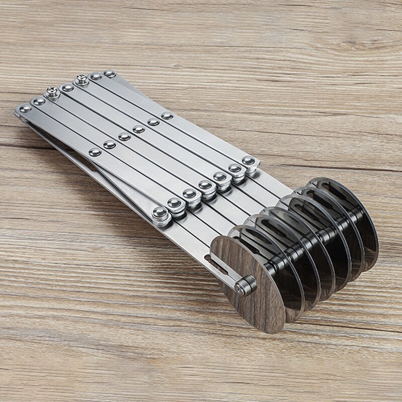 5 Wheel Pastry Cutter Stainless Steel Pizza Slicer Expandable Pie Crust Roller Baking Tool for Household Business Pizza Tool