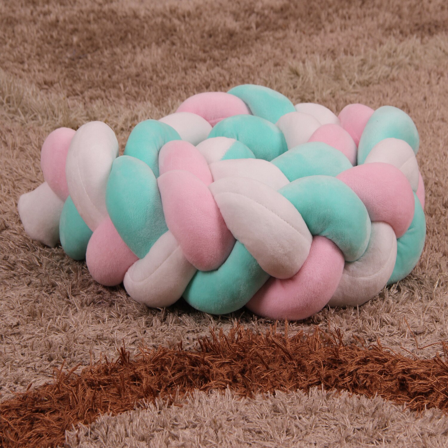 Lit de bébé de 100cm | de nœud de Protection, coussin de lit pour -né, accessoires de literie pour décor de chambre pour nourrissons: 4