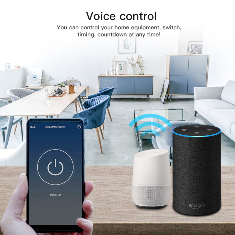 Interrupteur de lumière intelligent Wifi 90-250V, minuterie de disjoncteur universelle 10A, commande vocale, fonctionne avec HomeKit Alexa Google Assistant Home