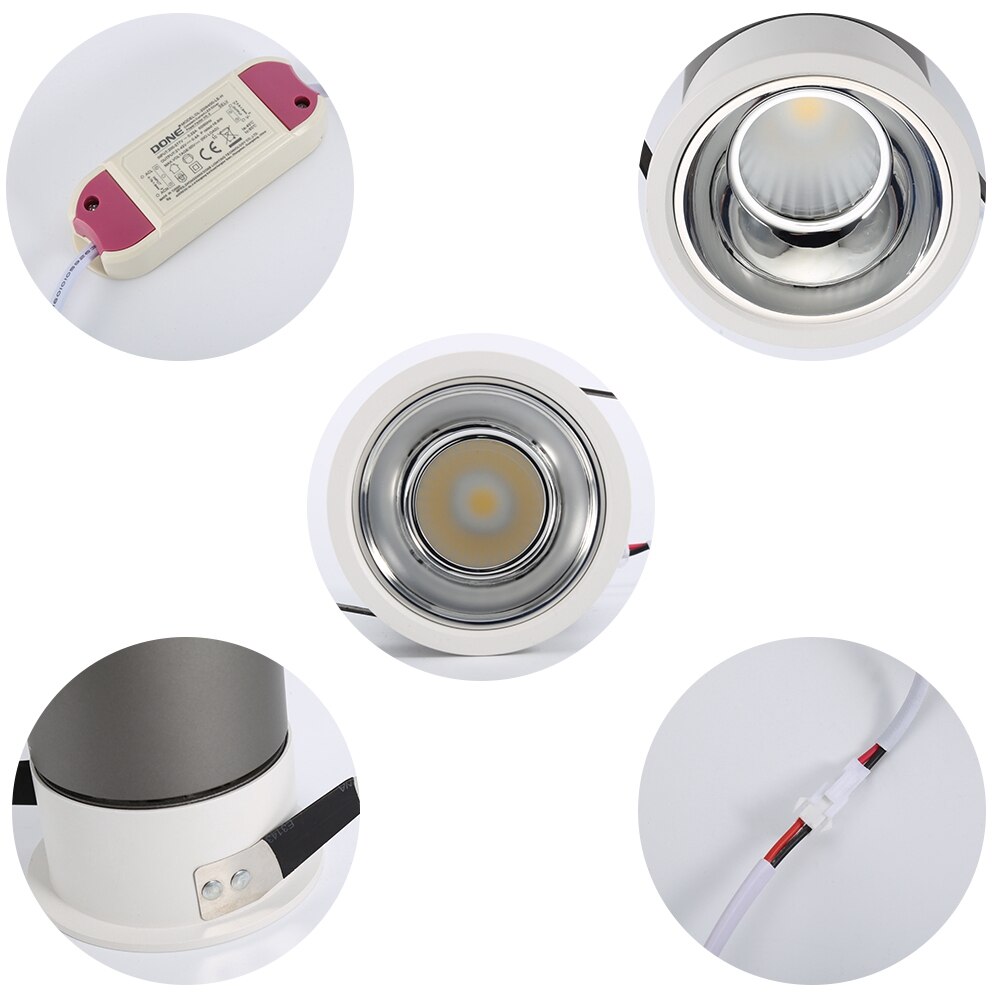 COB Ceiling Light Embedded LED Spotlights Hotel Wall Washing Commercial Lighting led wall washer led downlight wallwasher: Cold White