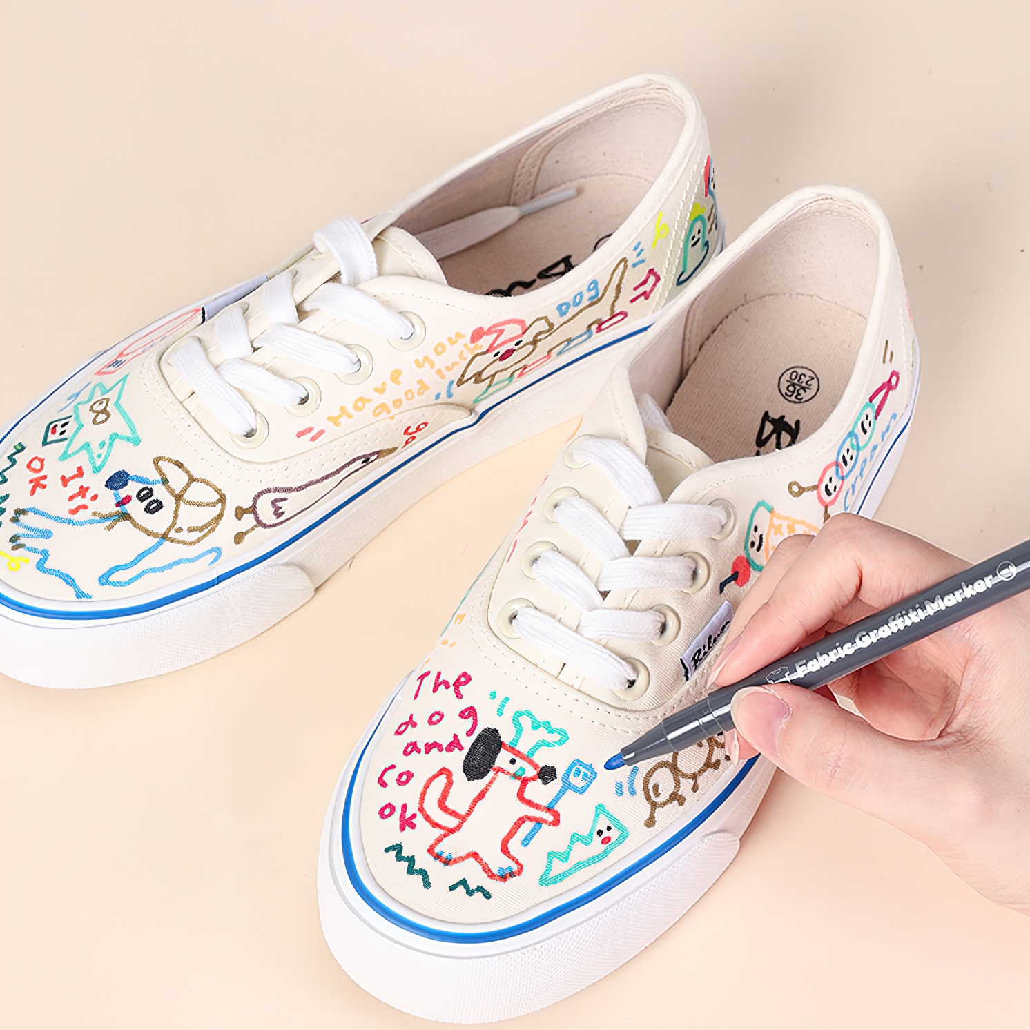 Juego de rotuladores de grafiti de tela, 6 uds., dibujo lavable y reutilizable para lienzo de algodón, lino, pintura DIY, escuela A7723