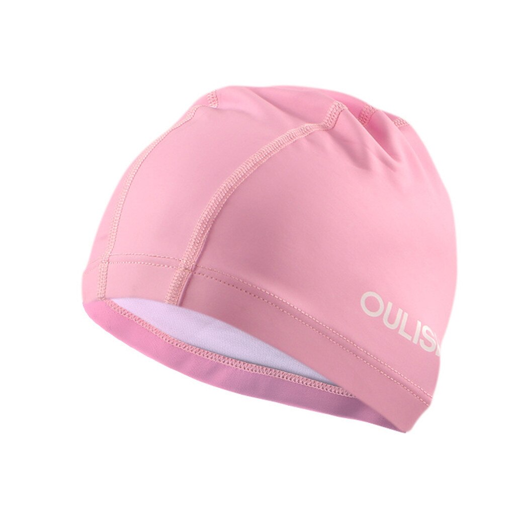 Adult Swimming Cap Silicone Women Men Waterproof Hat PU Coating Durable Elastic Pool Beach Swim Head Cap Summer #15D: Pink